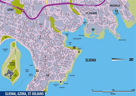 street map of sliema malta.